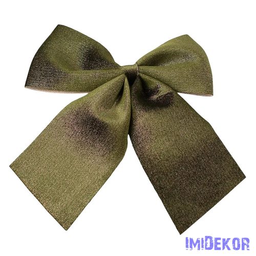 Csillogó bársony masni, 20 x 24cm - Zöld