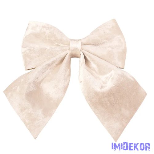 Fényes bársony masni, 20 x 24cm - Fehér