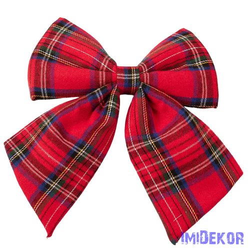 Klasszikus kockás masni, 20 x 24cm - Piros