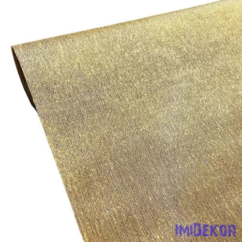 Metál vászon dekorációs anyag, asztali futó, 28cm x 5m - Arany