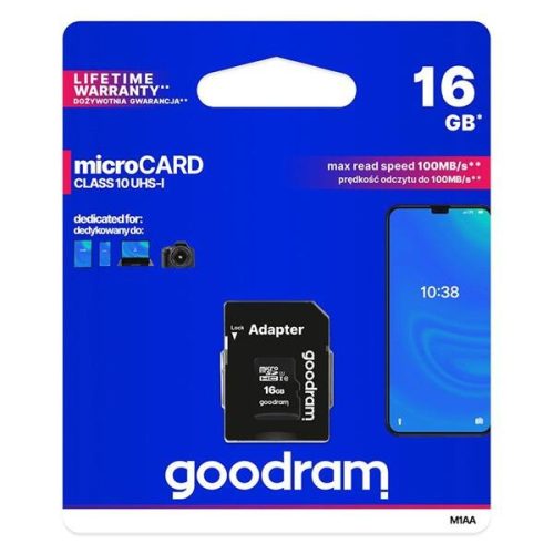 MicroSD GoodRAM C10 16 GB memóriakártya