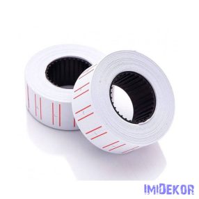   MoTEX árazócímke 22x12mm szögletes, piros vonallal MX-5500NEW