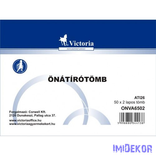 Önátírótömb A6 VICTORIA - 2 példányos 50x2 lap