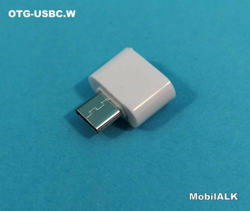 USB-C és USB OTG adapter USB OTG anya 3.1 támogatással -> USB-C apa fehér
