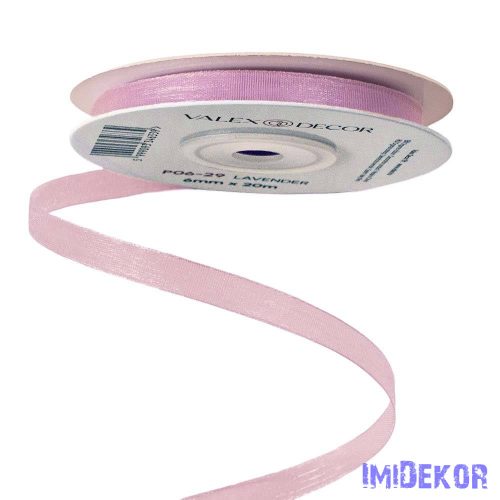 Organza szalag 6mm x 20m - Levendula