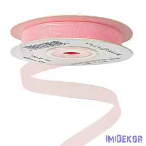 Organza szalag 10mm x 20m - Rózsaszín