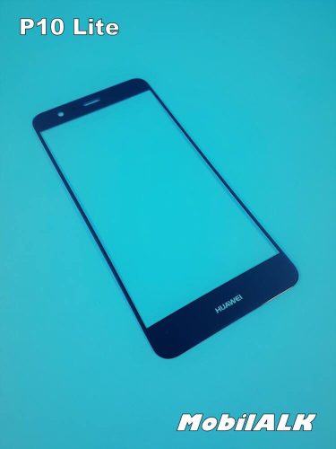 Huawei P10 Lite - 5,2" gyári érintő panel kijelző üveg üveglap touch kék