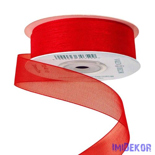 Organza szalag 20mm x 20m - Piros