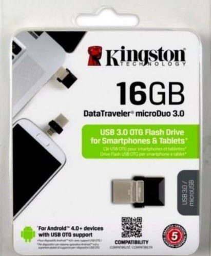 Pendrive Kingston DataTraveler microDuo3 16GB USB 3.0 DTDUO3/16GB OTG USB 3.0 - micro USB