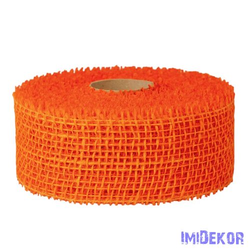 Juta szalag 5 cm x 9 m zsákszalag - Narancssárga