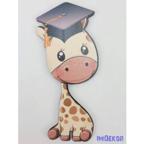 Zsiráf táblácska ballagó kalapos