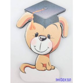 Barna kutyusos ballagó kalapos tábla