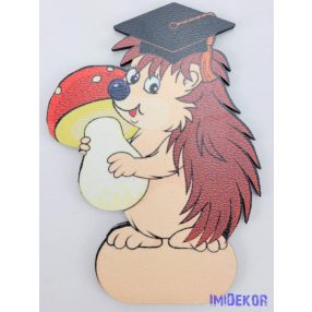 Süni gombával ballagó kalapban tábla