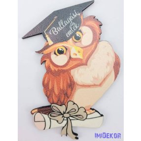 Masnis barna bagoly tábla ballagó kalapban - Feliratos