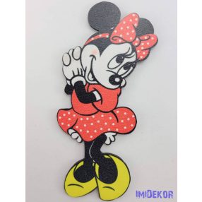 Minnie piros ruhás táblácska