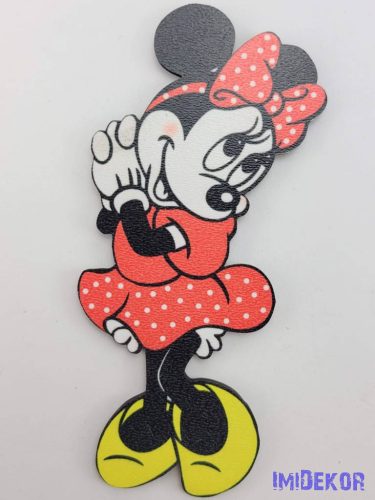 Minnie piros ruhás táblácska