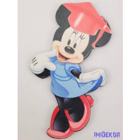 Minnie kék ruhában ballagó kalapos tábla