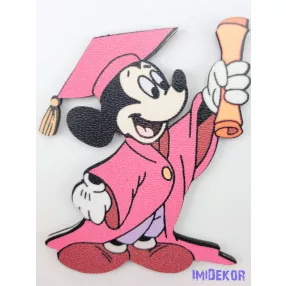 Mickey talárban és kalapban tábla - Pink
