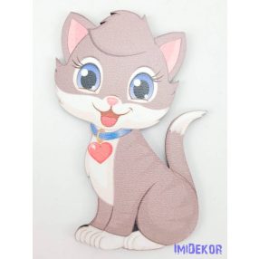 Világosbarna nagy cica tábla 