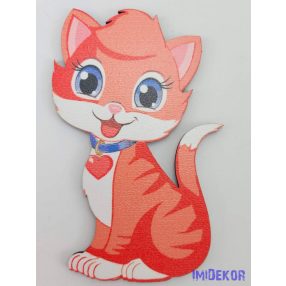 Vörös nagy cica tábla 