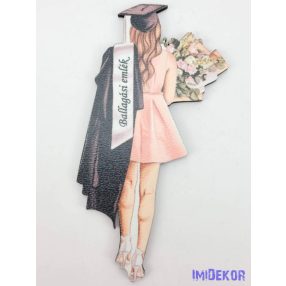   Taláros szoknyás ballagó lány virágcsokorral - Feliratos