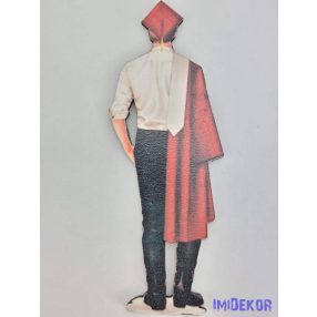 Taláros ballagó fiú tábla - Piros