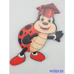 Vidám katica ballagó kalapos tábla