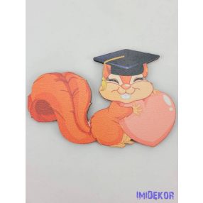 Mókus táblácska ballagó kalapban