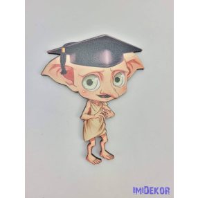 Dobby manó ballagó kalappal táblácska