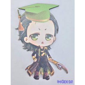 Loki (Thor testvére) ballagó kalapos táblácska