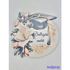 Ballagási emlék virágos ballagó kalapos táblácska