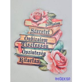 Bölcs rózsás táblácska ballagásra