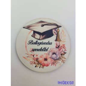 Ballagásodra szeretettel kerek 7,5cm - 10