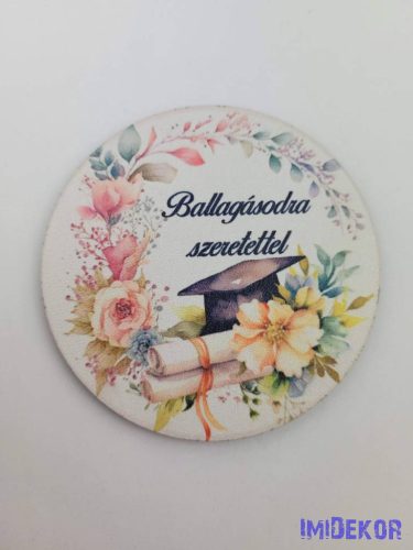 Ballagásodra szeretettel kerek 7,5cm - 12