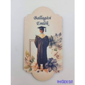 Ballagási emlék 7x12cm - Fiú virágokkal