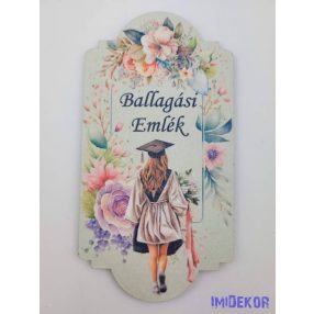 Ballagási emlék - Lány virágokkal Vintage