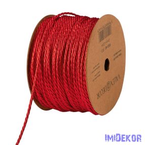 Dekor zsinór 2mm x 25m - Fényes Piros