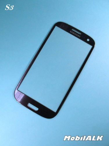 Samsung Galaxy S3 - 4,8" - i930xx gyári érintő panel kijelző üveg üveglap touch acél kék
