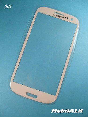 Samsung Galaxy S3 - 4,8" - i930xx gyári érintő panel kijelző üveg üveglap touch fehér
