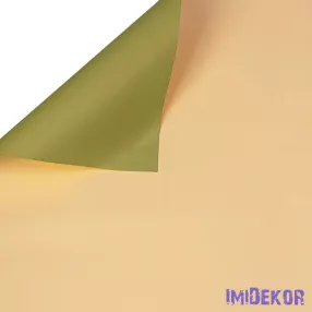 Kétoldalas fólia ív 58x58cm 20db/cs - Világoszöld-Ekrü