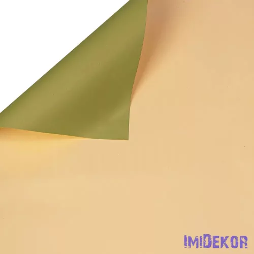Kétoldalas fólia ív 58x58cm 20db/cs - Világoszöld-Ekrü