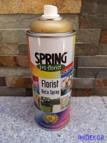 Virágfesték SPRING 400 ml dekorációs fújós festék spray - Brite Gold / Arany