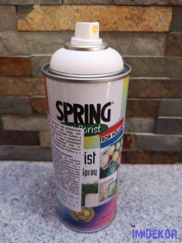 Virágfesték SPRING 400 ml dekorációs fújós festék spray - Soft White / Fehér