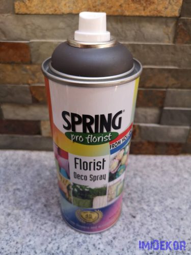 Virágfesték SPRING 400 ml dekorációs fújós festék spray - Charcoal Grey / Szén Szürke
