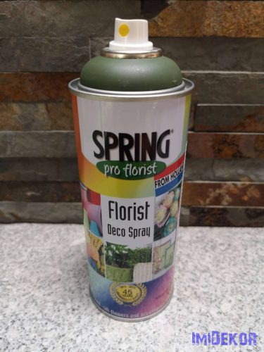 Virágfesték SPRING 400 ml dekorációs fújós festék spray - Moss Green / Moha Zöld