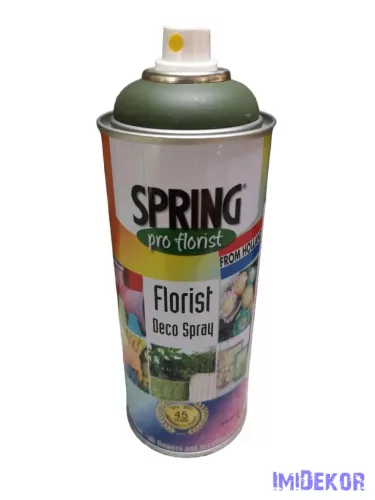 Virágfesték SPRING 400 ml dekorációs fújós festék spray - Moss Green / Moha Zöld