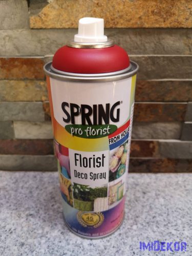 Virágfesték SPRING 400 ml dekorációs fújós festék spray - Holiday Red / Ünnepi Piros