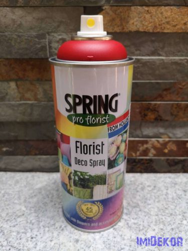 Virágfesték SPRING 400 ml dekorációs fújós festék spray - Sunrise Red / Napkelte Piros