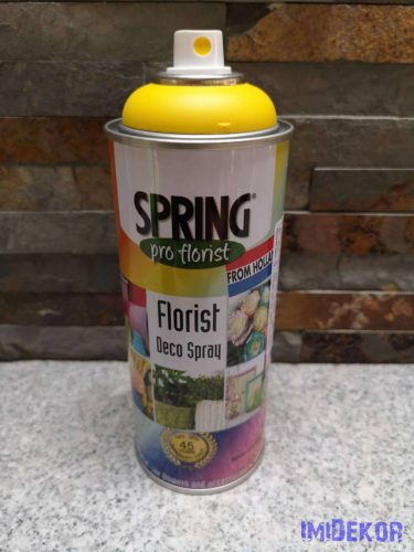 Virágfesték SPRING 400 ml dekorációs fújós festék spray - Chrome Yellow / Króm Sárga