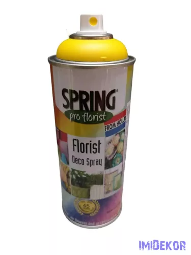 Virágfesték SPRING 400 ml dekorációs fújós festék spray - Chrome Yellow / Króm Sárga